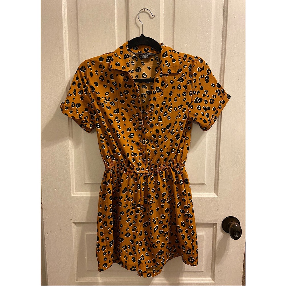 cheetah/animal print romper